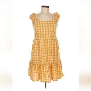 Old Navy Yellow Gingham Dress M $45 Retail